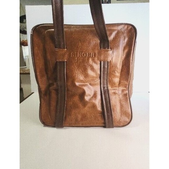 Brown Leather Storage Organizer with Vintage Patina - Picture 2 of 12